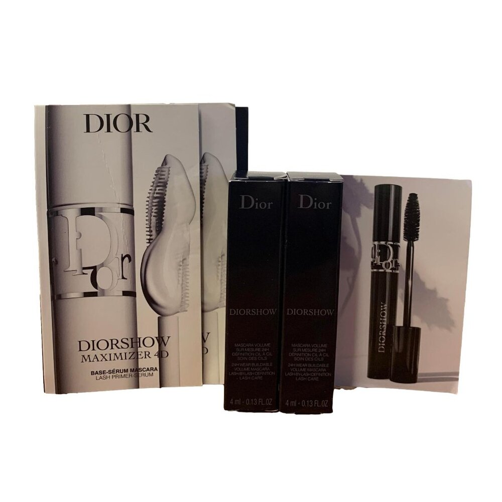 Dior 4 Piece Diorshow Maximizer 4D Lash Primer Serum 1ml & Volume Mascara 4ml